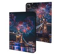 Fireworks over The Tower Bridge London Britain UK Case Compatible for IPAD Pro 20/21/22(11in) Tablet Cases Stand Protective Cover with Sleep/Wake