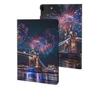 Fireworks over The Tower Bridge London Britain UK Case Compatible for ipad Pro/ipad Air3(10.5in) Tablet Cases Stand Protective Cover with Sleep/Wake