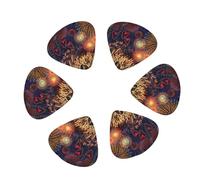 Fireworks print Guitar Picks, 12PCS Premium Celluloid Guitar Pick Medium for Acoustic Guitar, Electric Guitar, Bass