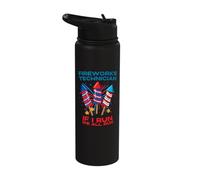 Fireworks Technician Funny July 4th I Run We Run Patriotic Stainless Steel Insulated Water Bottle