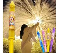 Fireworks Water Gun, Fireworks Sprinkler, High Pressure Pull-Out Sprinkler Spray Toys, Romantic Firework Style Water Spray Toy for Couples, Family Friends Interactive Pool Game (Yellow)
