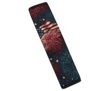 Fireworks with U.S Flag Soft Seat Belt Cover Pad All Car 1PCS