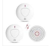 Firexo fxo Interlinked Optical Smoke Alarm & Heat Alarm Bundle - x1 Wireless Heat & x2 Optical Smoke Detector - Fire Alarms Multipack with 10 Year Tamper Proof Battery & Quick Alerts