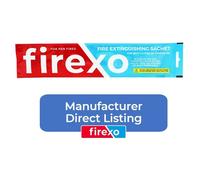 Firexo Pan Fire Extinguisher Sachet - Fire Extinguisher Blanket Alternative - Cooking Pan Fire Safety Extinguisher for all Oil & Fat Cooking Pan Fires, Home BBQ, Camping, Auto, RVs & Caravan