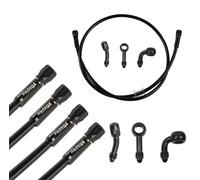 Fireyouracing Motorcycle Brake Line Braided Hose 400-2400mm AN3 Hydraulic Clutch Tube Motorcycle Brake Line Oil DOT Fluid Pipe Line for ATV Dirt Pit Street Racing Bike,Removing Fittings Banjo (1500mm)