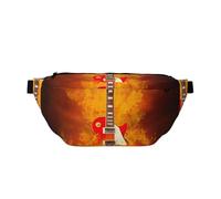 Firing Rock Guitar Everyday Chest Bag Crossbody Sling Pack Lightweight Shoulder Pouch Stylish and Practical for Travel