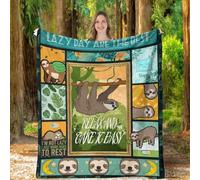 Firiseroh Sloth Blanket Sloth Gift for Adult Kid Sloth Lovers Birthday Gifts Sloth Throw Blanket for Couch Sofa Bed Funny Sloth Gift 50"x60"