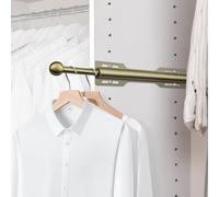 FIRJOY 12" Valet Rod for Closet Pull Out (1 Pack, Antique Brass)
