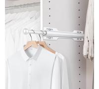 FIRJOY 12" Valet Rod for Closet Pull Out (1 Pack, White)