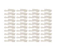 Firlar 40pcs Mini Merry Christmas Wooden Words Slices Blank Christmas Tree Hanging Ornament for DIY Painting DIY Craft Accessory