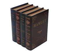 Firlar Book Trinket,Function Density Board Decorative Book Decoration Vintage Design Textured Covered Gold Shade Storage for Home,for Kitchen, Pantry and Counter Storage(Large)