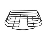 Firlar Rib Rack, Iron Non Stick Roasting Grilling Stand, Holds 4 Ribs for Grilling Barbecuing, Smoking BBQ Rib Rack for Gas Smoker or Charcoal Grill