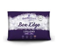 Slumberdown 2 Pack Box Edge Firm Support Pillows In White White