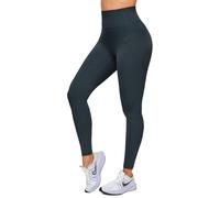 FIRM ABS Women's Active wear Leggings, High Waist Design, Squat-Proof and Non See-Through Pants for Workout, Yoga, Running, Grey, Large