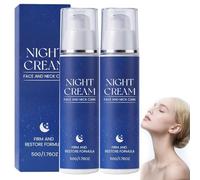 Firm and Restore Formula Night Cream, Anti-Ageing Anti-Wrinkle Overnight Moisturizer, Hydrating Firming Cream for Face & Neck, Suitable for Mature Skin Women (2 pcs)