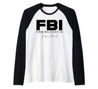 Firm Believer in Jesus Christ Raglan Baseball Tee