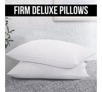(FIRM DELUXE PILLOW, PACK OF 2) Ultra Soft Pillows Memory Foam Stripe Bounce Back
