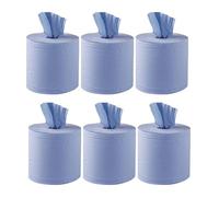 Firm Safe - 6 Blue Centrefeed Rolls | 2-Ply Embossed Paper Towel - 150m Length, 175mm Height - Commercial & Domestic | Ideal for Kitchen, Garage, Workshop & Hand Towel Use