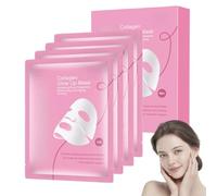 Firm Skin Deep Hydrating Mask with Hyaluronic Acid,Peel Off Sheet Mask for Women,Elasticity Improvement Facial Mask for All Skin Types,Hydrating Collagen Face Mask,Moisturizing Soothing(1 Box)