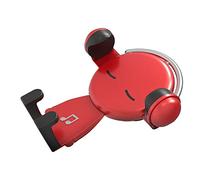 Firmer Gravity Car Phone Mount with Free Rotation for Handsfree Use in All Vehicles, Sturdy ABS Construction (Red)