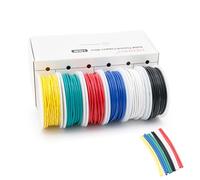 FIRMERST 22 Gauge Solid Core Tinned Copper Hook Up Wire, 30 Feet, 6 Colors | PVC insulation, Single solid conductor, Tinned copper, For electronics, DIY projects