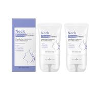 Firming Neck Cream with Massage Roller - Tightening & Lifting for Mature Skin-Reduces Appearance of Wrinkles, Fine Lines & Double Chin - Hydrating for Neck & Décolleté - Improves Elasticity. (2PCS)