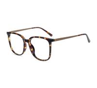Firmoo Blue Light Blocking Reading Glasses 1.00 for Men/Women, Tortoise Square Computer Eyewear Anti Eye Strain Reader Glasses