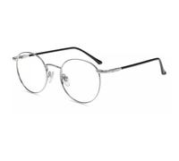 Firmoo Blue Light Blocking Reading Glasses UV 400 Computer Reading Gaming Glasses with Anti Glare Anti Eyestrain Lens Round Vintage Metal Frame