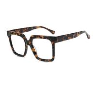 Firmoo Oversized Blue Light Blocking Glasses for Women/Men, Tortoise Square Frame Computer Gaming & Phone Anti Eyestrain Glasses, Cathy001