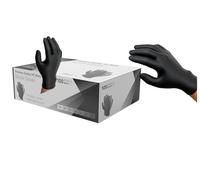 firmsafeT Heavy Duty Strong Disposable Black Nitrile Examination Gloves, Premium Quality| Medical| Mechanical| Industrial| Hair & Beauty| Food| Janitorial| Powder Free| Latex Free (2000, Extra Large)