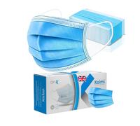firmsafeT Premium Disposable Face Masks 100 Pack, Blue, 3-Ply Type IIR General Use Masks with Elastic Ear Loops, Breathable Triple Layer Protection fo