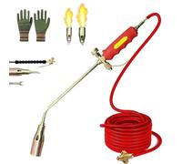 Firmsteady New Propane Torch Weed Burner Kit, Frontaley High Output Flame Thrower Weed Torches Outside Intelligenck Punctualk Flame Thrower Weeds Torch Tank for Outside Blow Torches(35,Double Switch)