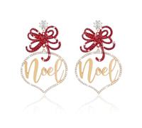 Firopia Christmas Dangle Earrings for Women | Cute Red Cup Gingerbread Man Candy Cane Santa Xmas Tree Xmas Earrings | Holiday Earrings | Christmas Jewelry Gift, No Gemstone