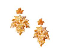 Firopia Fun Fall Earrings for Women|Pumpkin Maple Leaves Boots Squirrel Football Cake Coffee Cup Butterfly Rabbit Mushroom Bird Scarecrow Dangle Earrings |Thanksgiving Harvest Autumn Jewelry Gifts