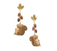 Firopia Fun Fall Earrings for Women|Pumpkin Maple Leaves Boots Squirrel Football Cake Coffee Cup Butterfly Rabbit Mushroom Bird Scarecrow Dangle Earrings |Thanksgiving Harvest Autumn Jewelry Gifts