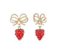 Firopia Funny Fruit Dangle Earrings for Women | Dirty Martini Olive Strawberry Earrings | Jewelry Gift for Her Birthday, Metal, No Gemstone