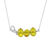 Firopia Green Olive Martini Pendant Necklace for Women | Olive Martini Cocktail Necklace for Women | Martini Jewelry Gift for Women, 16 cm (adjustable), Resin, No Gemstone