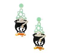 Firopia Halloween Dangle Earrings for Women | Funny Ghost Skull Pumpkin Witch Skeleton Poison Earrings for Women | Costume Party Earrings Holiday Festive Jewelry Gifts, Metal, Cubic Zirconia