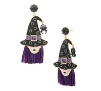 Firopia Halloween Dangle Earrings for Women | Funny Ghost Skull Pumpkin Witch Skeleton Poison Earrings for Women | Costume Party Earrings Holiday Festive Jewelry Gifts, Metal, Cubic Zirconia