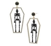 Firopia Halloween Dangle Earrings for Women | Funny Ghost Skull Pumpkin Witch Skeleton Poison Earrings for Women | Costume Party Earrings Holiday Festive Jewelry Gifts, Metal, Cubic Zirconia
