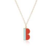 Firopia Initial Necklaces for Women|Personalized Geometry Letter Necklace|Birthday Jewelry Gift for Women, Metal, No Gemstone