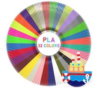 FIROS 3D Pen PLA Filament Refills, 32 Colors, 1.75mm, 9.84ft Each, 315ft Total, Compatible with MYNT3D/SCRIB3D, Not for 3Doodler