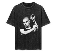 FIRS Fashionable Men's Retro T-Shirt Sinead O'Connor Dies Her Most Famous Songs Cotton T-Shirt Black XL