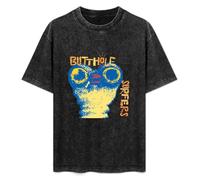 FIRS Unisex T-Shirt Vintage Butthole Surfers Independent Worm Saloon 100% Cotton Round Neck Black 3XL