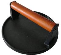 Firsgrill Burger Press 7.08" Round,Heavy-Duty Cast Iron Smash Burger Press Meat Steak With Wood Handle for Blackstone Camp chef Pitboss Weber Griddle Grills(Round)