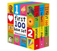 First 100 Board Book Box Set (3 Books): First 100 Words / Numbers Colors Shapes / First 100 Animals