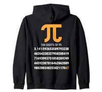 First 100 Digits of Pi 67 Nerds Geeks Math Teacher Funny Zip Hoodie