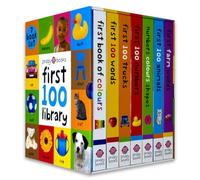 First 100 Library - 7 Board Books Box Set for Babies & Toddlers | First Words, Numbers, Colours, Animals, Farm Words & Trucks | Early Learning Educational Gift Collection