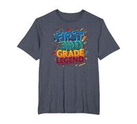 First 3rd Grade Legend Elementary School Hero T-Shirt, Men's Big and Tall, Heather Blue, 6X Tall