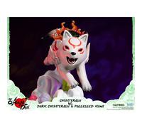 First 4 Figures Okami Chibiterasu Vs Dark Chibiterasu & Possessed Kuni Resin Statue (33cm)